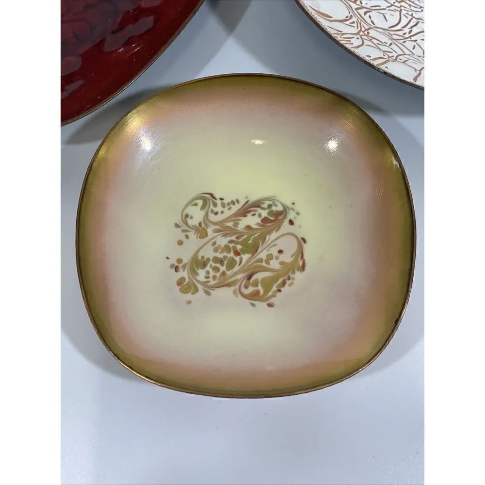 Lot‎ (3) MCM Midcentury Modern Trinket Dish Trays Kareka Statham